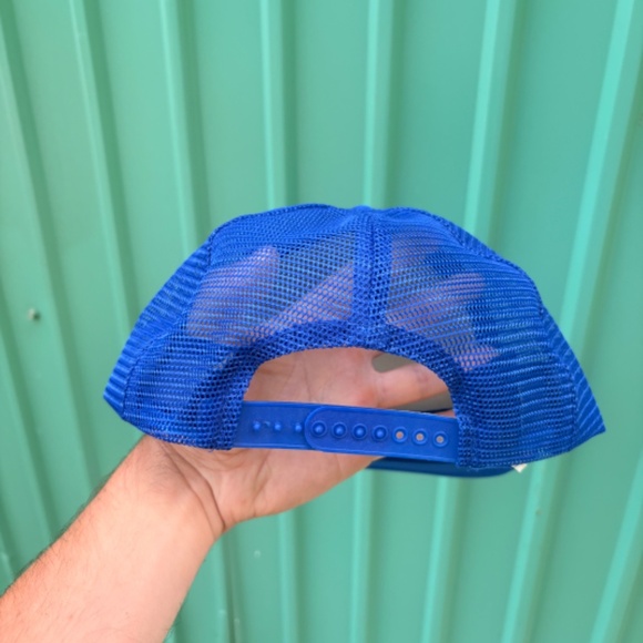Vintage STEMA Punches and Dies trucker hat blue mesh snapback - Picture 4 of 6